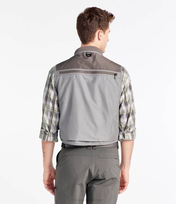LLBean Angler Fishing Vest Men J46J1475 Fishing Mineral Gray/Asphalt