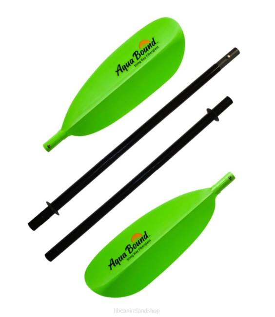 LLBean Aqua Bound Sting Ray 4-Piece Fiberglass Kayak Paddle Unisex J46J1885 Water Sports Electric Green