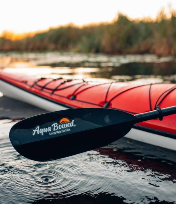 LLBean Aqua Bound Sting Ray Carbon Versa-Lok Kayak 2-Piece Paddle Unisex J46J1840 Water Sports Black