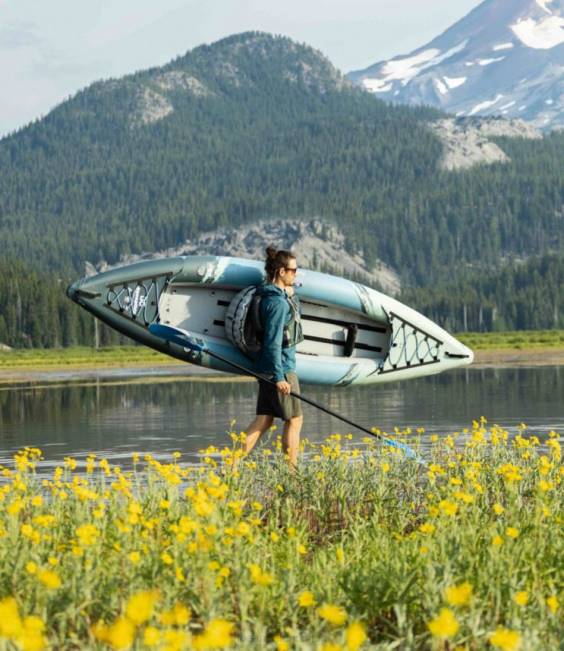 LLBean Aquaglide Cirrus Ultralight Inflatable Kayak Unisex J46J2294 Water Sports Blue