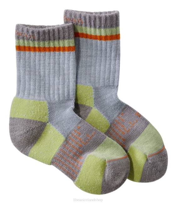 LLBean Athletic Crew Socks Kids J46J175 Footwear Malibu Blue/Woodsmoke