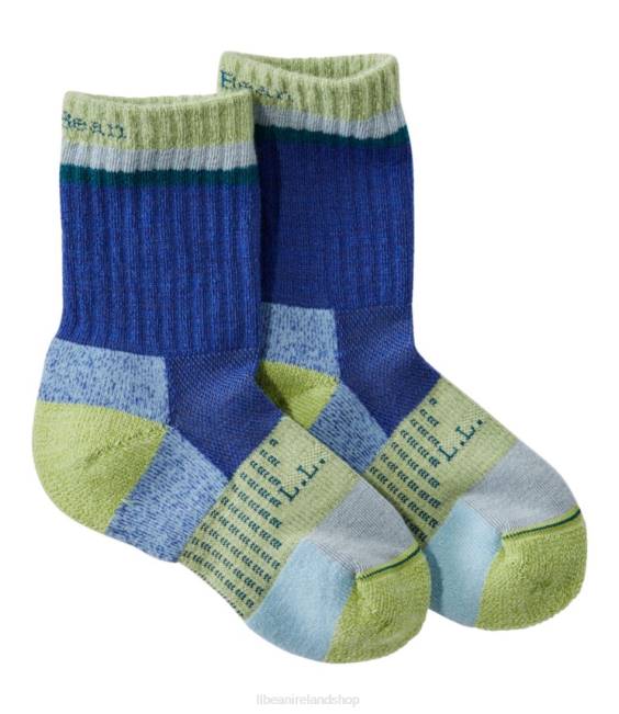 LLBean Athletic Crew Socks Kids J46J4687 Footwear Indigo Ink/Seedling