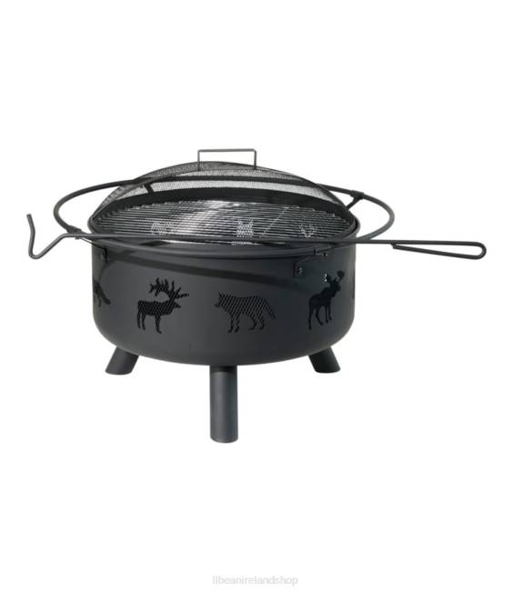 LLBean Backyard Animal Fire Pit Unisex J46J1373 Camping Kitchen Black