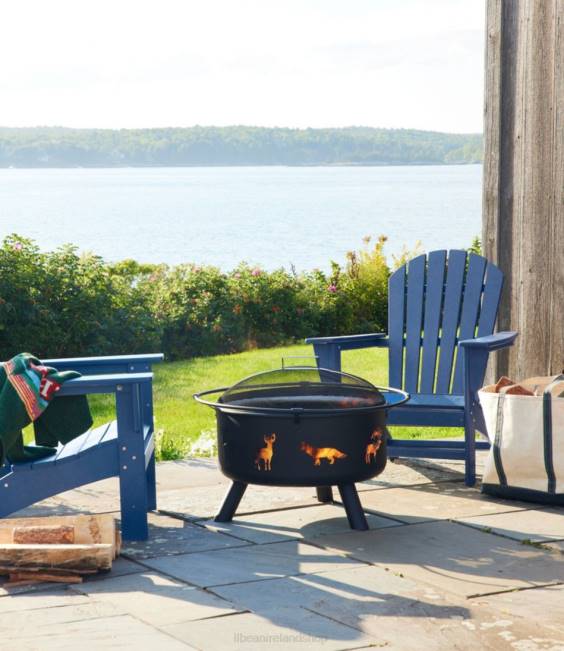 LLBean Backyard Animal Fire Pit Unisex J46J1373 Camping Kitchen Black