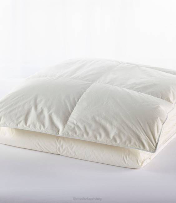 LLBean Baffle-Box Stitch Goose Down Comforter Unisex J46J2717 Bedding Cream
