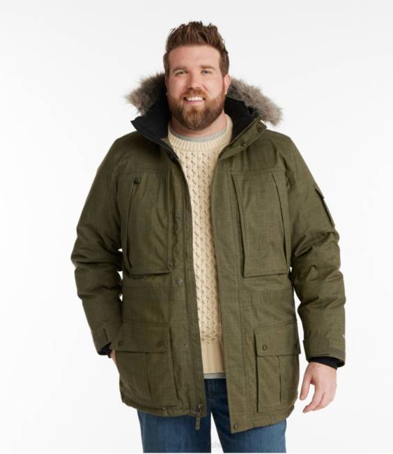 LLBean Baxter State Parka Men J46J5105 Outerwear Kelp Green Heather