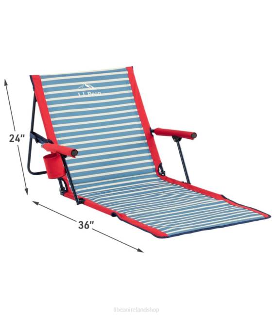 LLBean Beach Lounger Unisex J46J1239 Camping Furniture Bayside Blue Stripe