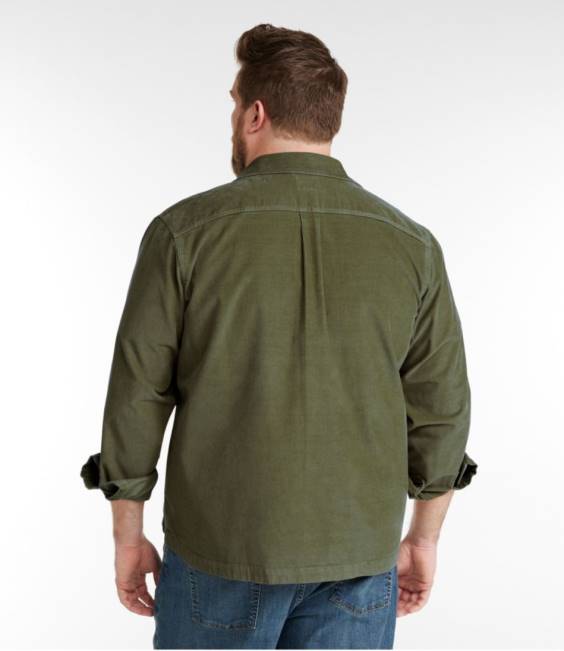 LLBean BeanBuilt Corduroy Shirt Jac Men J46J3036 Clothing Deep Olive