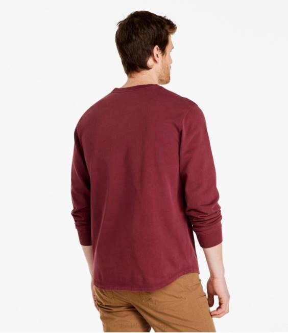 LLBean BeanBuilt Cotton Tee Men J46J6462 Clothing Faded Orange