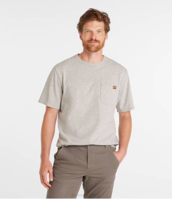 LLBean BeanBuilt Cotton Tees Men J46J271 Clothing Soft Spruce