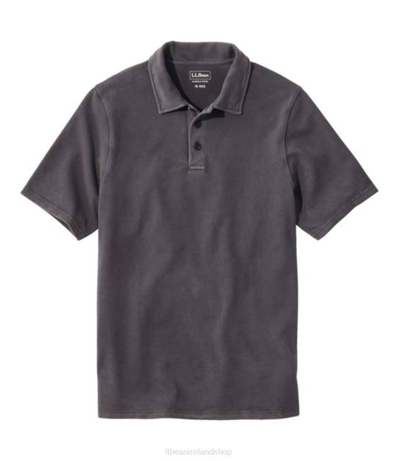 LLBean BeanBuilt Pique Polo Shirt Men J46J6500 Clothing Faded Black