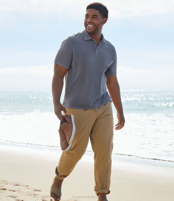 LLBean BeanBuilt Pique Polo Shirt Men J46J6500 Clothing Faded Black