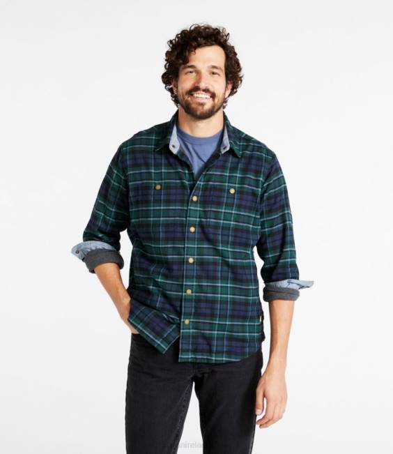 LLBean BeanFlex All-Season Flannel Men J46J537 Clothing Light Everglade