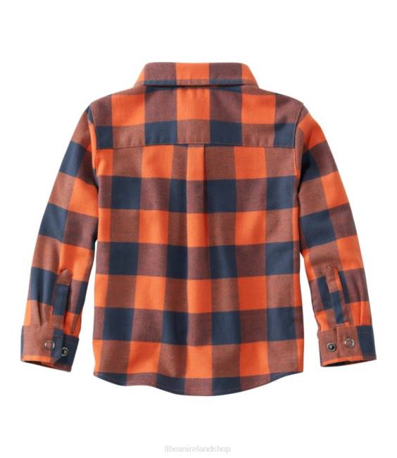 LLBean BeanFlex All-Season Flannel Shirt Kids J46J4655 Clothing Silver Birch