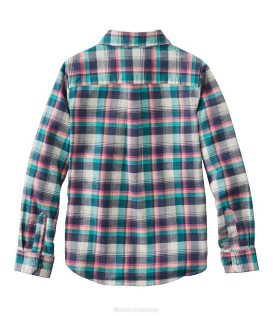 LLBean BeanFlex All-Season Flannel Shirt Kids J46J5723 Clothing Silver Birch