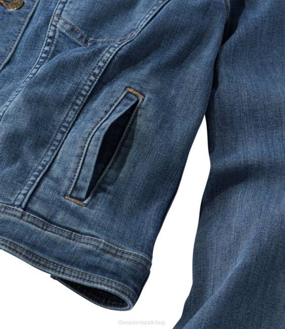 LLBean BeanFlex Jean Jacket Women J46J3632 Outerwear Vintage Faded