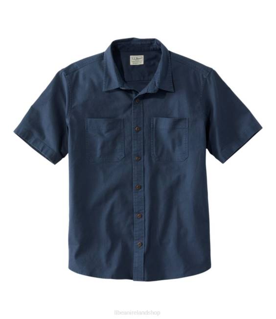 LLBean BeanFlex Twill Shirt Men J46J5775 Clothing Carbon Navy