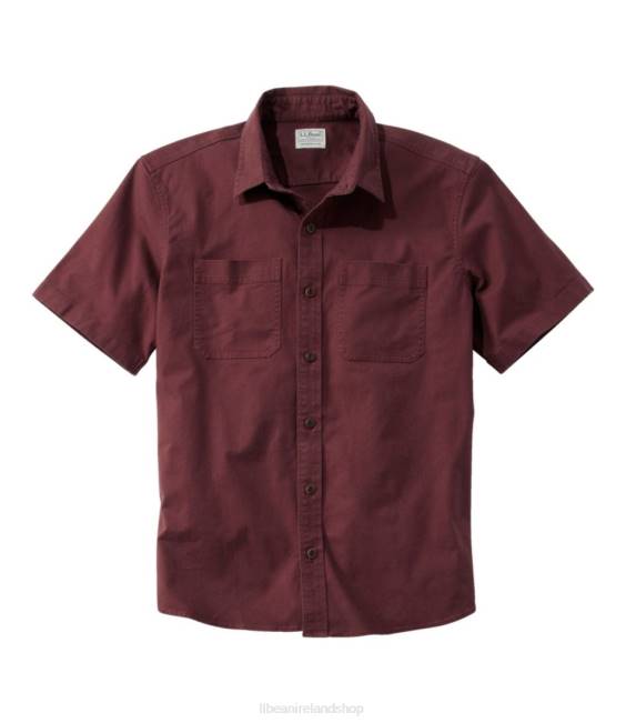 LLBean BeanFlex Twill Shirt Men J46J6493 Clothing Currant