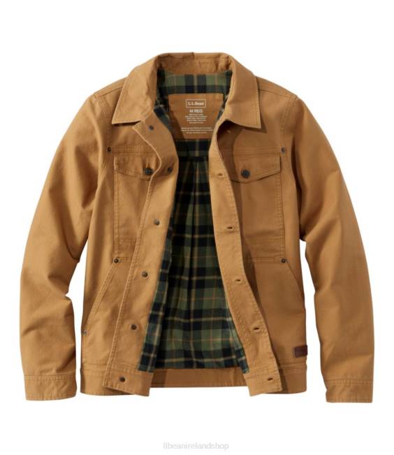 LLBean BeanFlex Utility Trucker Jacket Men J46J473 Outerwear Marsh Brown