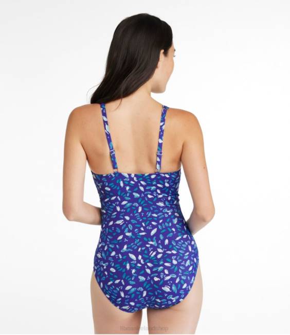 LLBean BeanSport Swimwear Women J46J5815 Clothing Cobalt Botanical