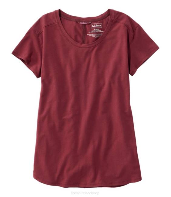 LLBean Beyond Soft Crewneck Tee Women J46J5009 Clothing Red Wine