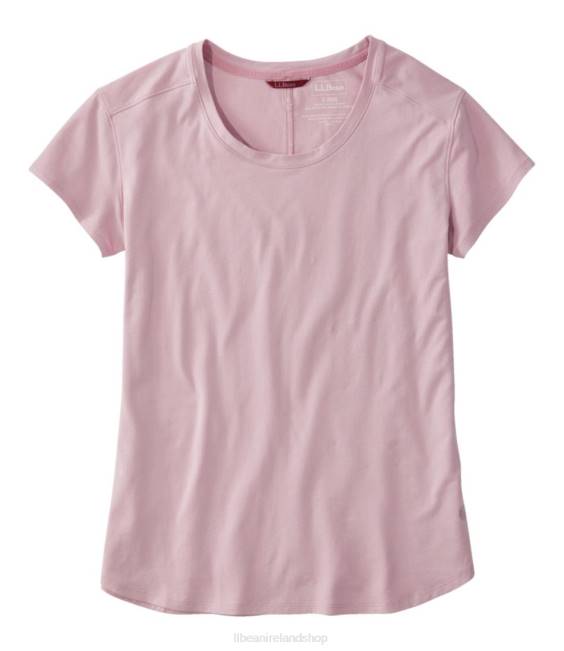 LLBean Beyond Soft Crewneck Tee Women J46J6633 Clothing Light Mauve