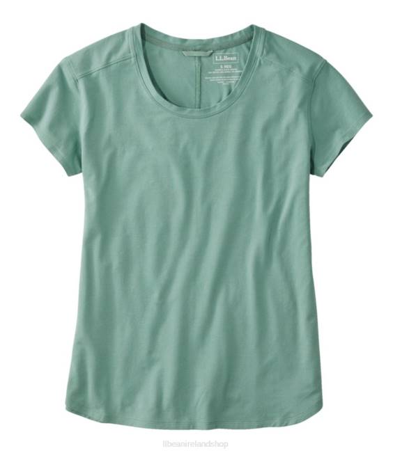 LLBean Beyond Soft Crewneck Tee Women J46J685 Clothing Sea Pine