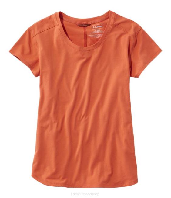 LLBean Beyond Soft Crewneck Tee Women J46J7212 Clothing Terra-cotta