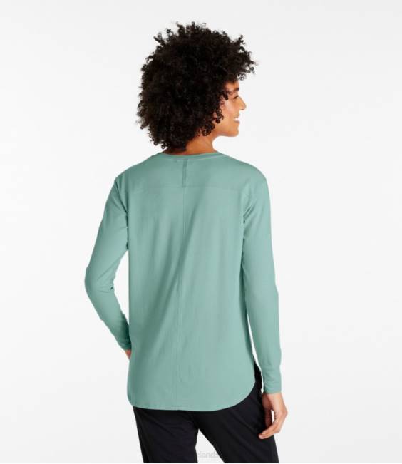 LLBean Beyond Soft Tee Women J46J260 Clothing Nautical Aqua