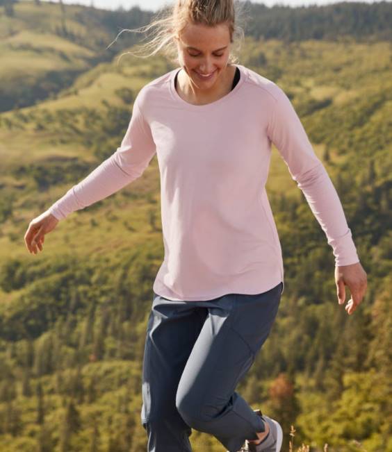 LLBean Beyond Soft Tee Women J46J260 Clothing Nautical Aqua