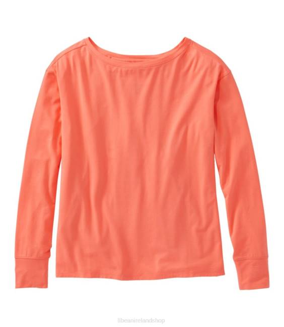 LLBean Beyond Soft Tee Women J46J417 Clothing Wild Salmon