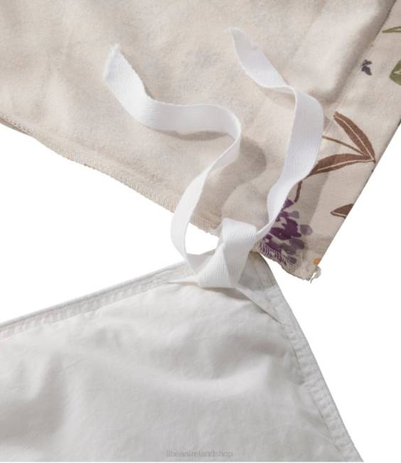 LLBean Birch Floral Flannel Comforter Cover Collection Unisex J46J2539 Bedding Silver