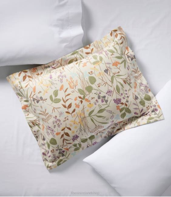 LLBean Birch Floral Flannel Comforter Cover Collection Unisex J46J2539 Bedding Silver