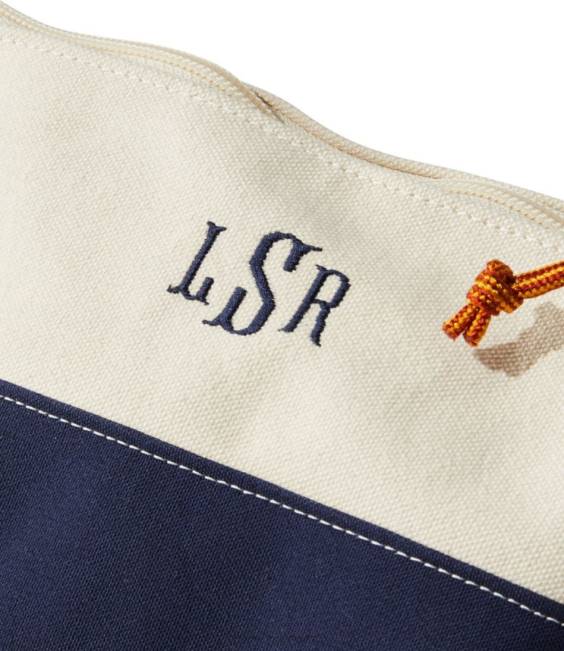 LLBean Boat and Tote Zip Pouch Unisex J46J6198 Accessories Arctic Blue Painted Gingham