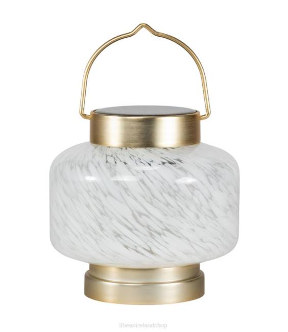 LLBean Boaters Solar Lantern Unisex J46J2768 Backyard  Patio White