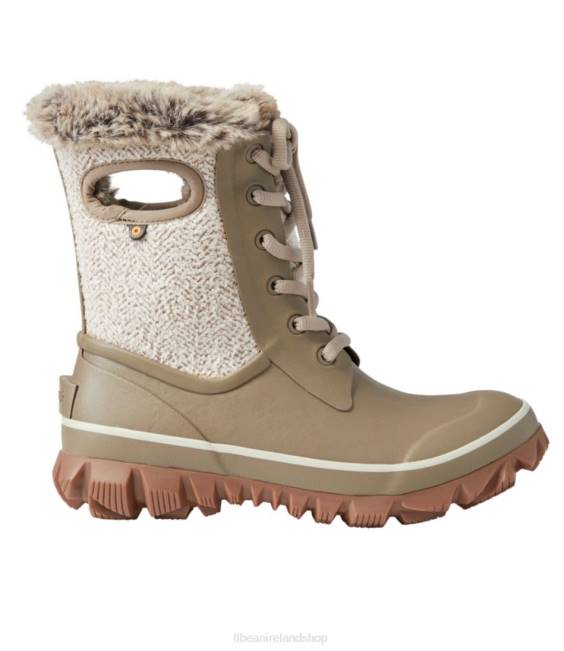 LLBean Bogs Arcata Cozy Chevron Boots Women J46J1175 Footwear Taupe