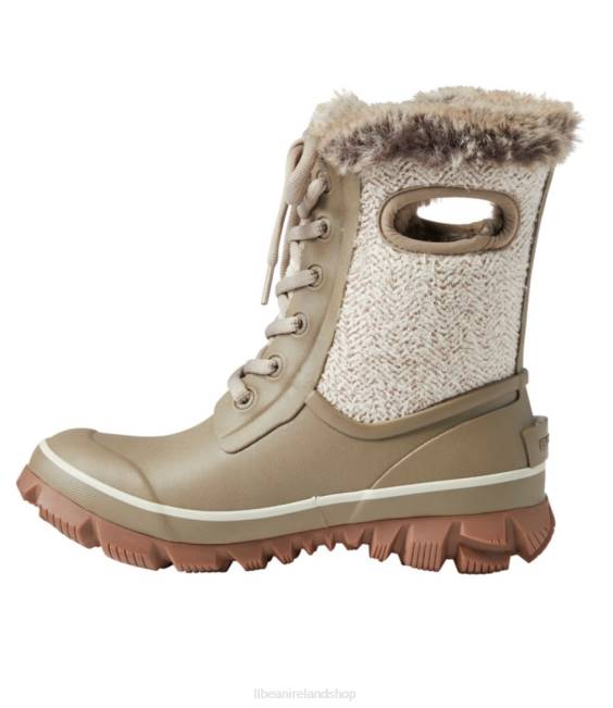 LLBean Bogs Arcata Cozy Chevron Boots Women J46J1175 Footwear Taupe