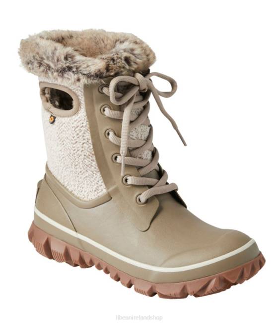 LLBean Bogs Arcata Cozy Chevron Boots Women J46J1175 Footwear Taupe