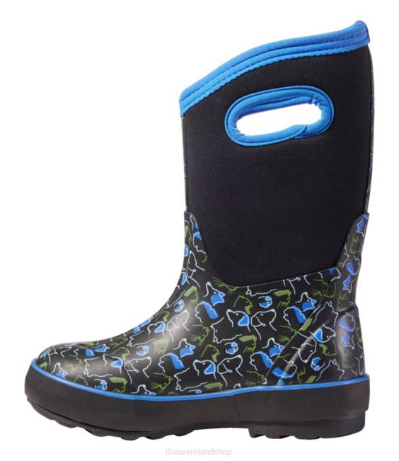 LLBean Bogs Classic Boots Kids J46J1216 Footwear Black Multi Pets