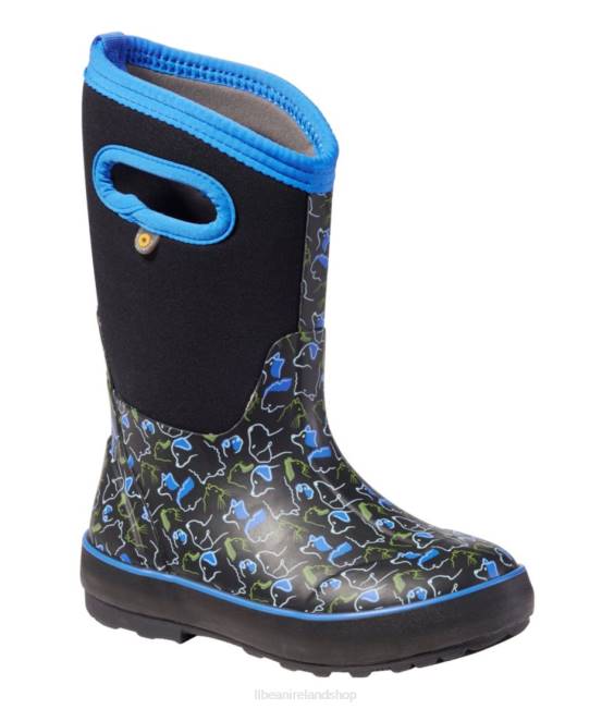 LLBean Bogs Classic Boots Kids J46J1216 Footwear Black Multi Pets