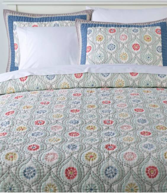 LLBean Botanical Border Quilt Collection Unisex J46J2472 Bedding Multi