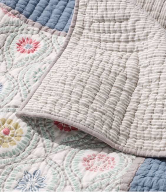 LLBean Botanical Border Quilt Collection Unisex J46J2472 Bedding Multi