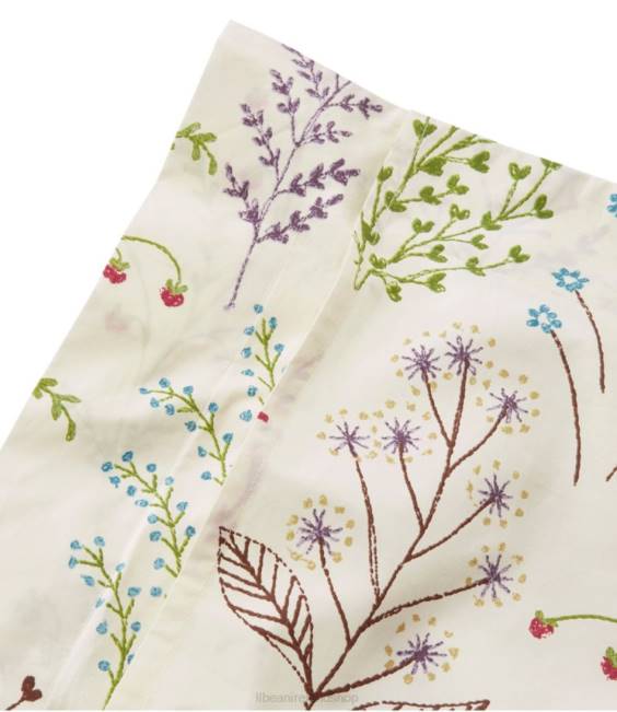LLBean Botanical Floral Percale Comforter Cover Collection Unisex J46J2485 Bedding Botanical Floral Blue