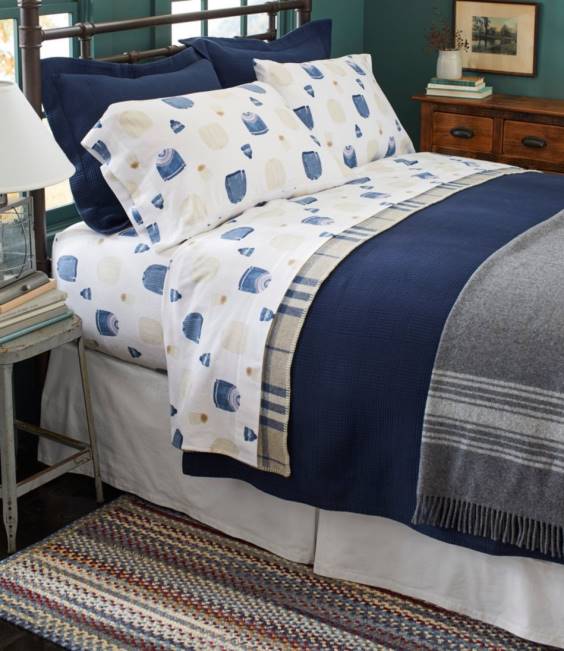 LLBean Box Pleat Bed Skirt Unisex J46J2676 Bedding White