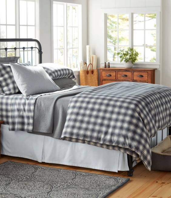 LLBean Box Pleat Bed Skirt Unisex J46J4467 Bedding Cream