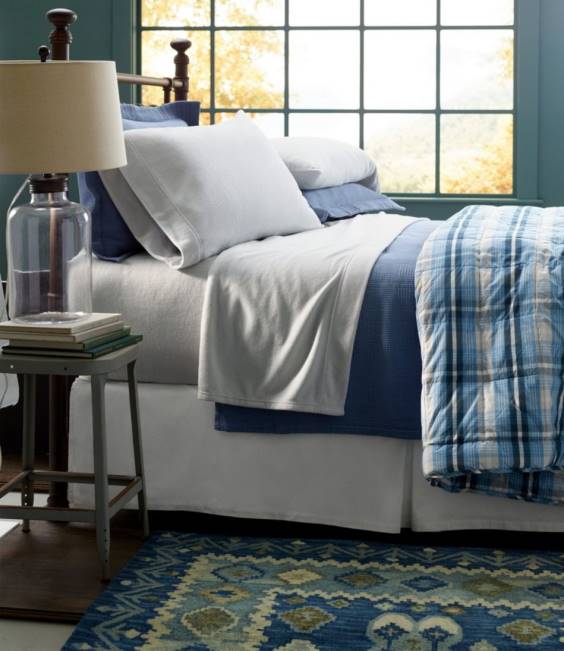 LLBean Box Pleat Bed Skirt Unisex J46J4467 Bedding Cream