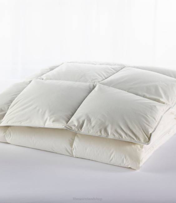 LLBean Box-Stitch Goose Down Comforter Unisex J46J2721 Bedding Cream