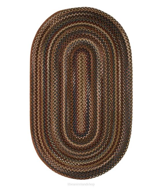 LLBean Braided Wool Rug Oval Unisex J46J2484 Home Goods Chestnut
