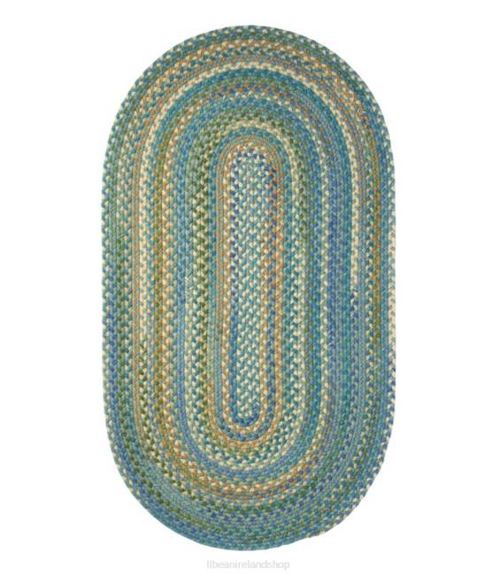 LLBean Braided Wool Rug Oval Unisex J46J7124 Home Goods Sea Glass