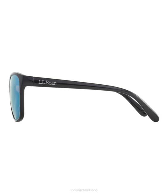 LLBean Camden With Hydroglare Polarized Sunglasses Unisex J46J1622 Outdoor Accessories Shiny Black/Smoke with Blue Mirror
